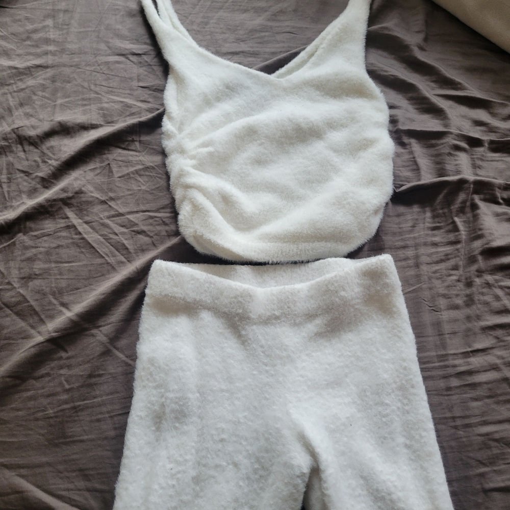 Cute furry cozy winter lounge set